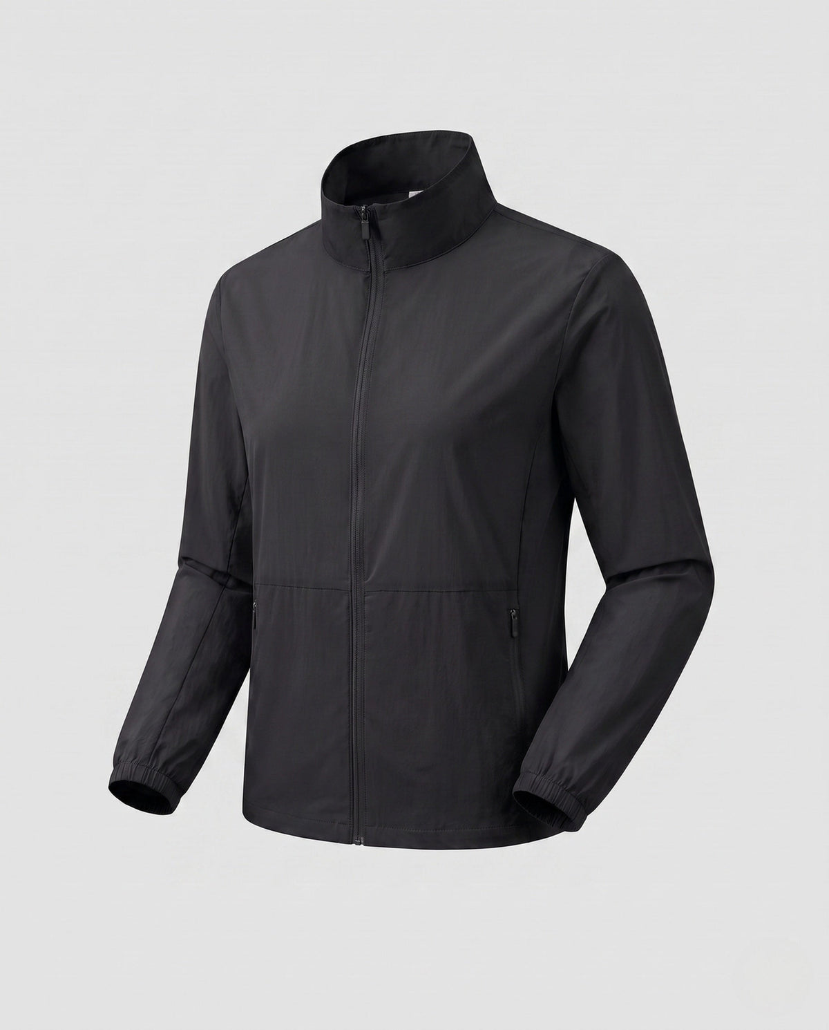 Women's ultra-light travel jacket with stand-up collar, concealed zipper and two zippered pockets All Fashion - product shot