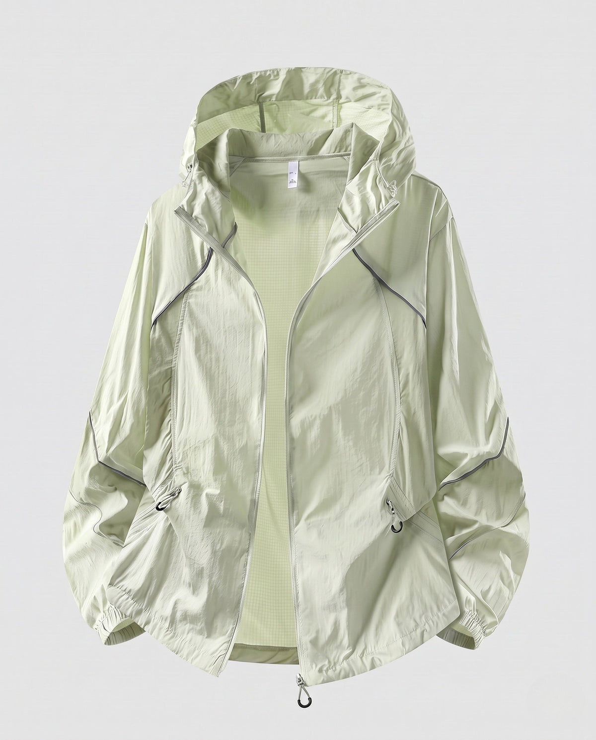 Women's nan ultra-light hiking and everyday jacket with hood, pack function and reflective piping All Fashion - product shot