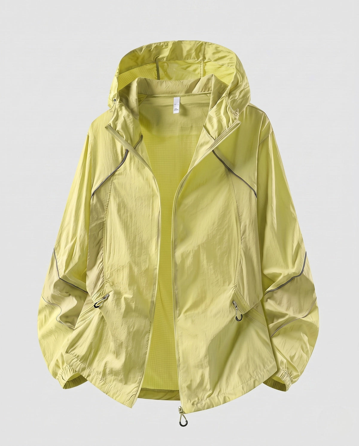 Women's nan ultra-light hiking and everyday jacket with hood, pack function and reflective piping All Fashion - product shot