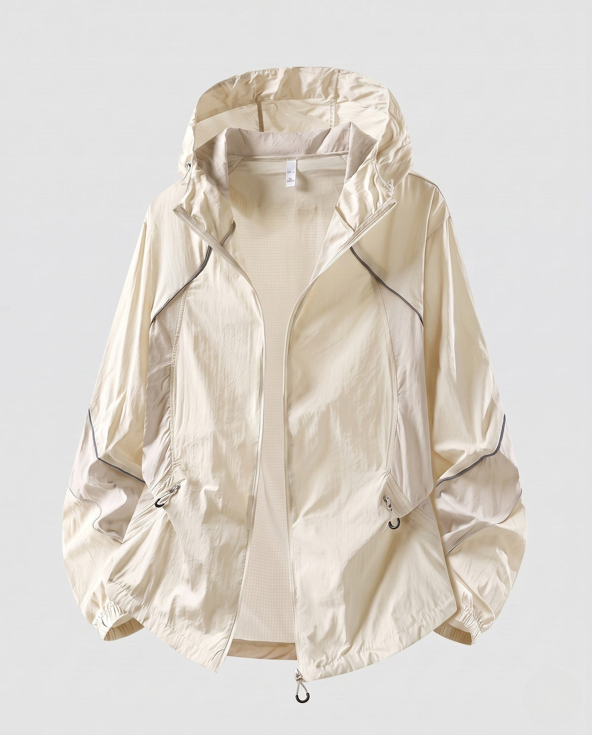 Women's nan ultra-light hiking and everyday jacket with hood, pack function and reflective piping All Fashion - product shot