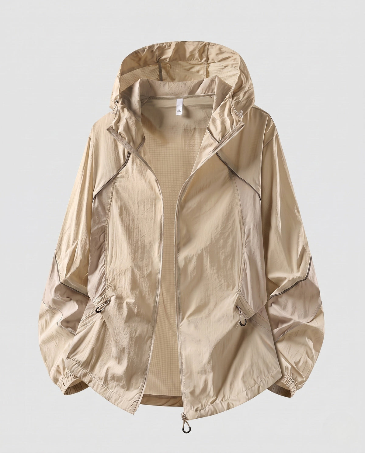 Women's nan ultra-light hiking and everyday jacket with hood, pack function and reflective piping All Fashion - product shot