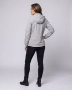 Unisex nan functional travel and trekking jacket with hood, breathable lightweight material and concealed zip pockets All Fashion - back view