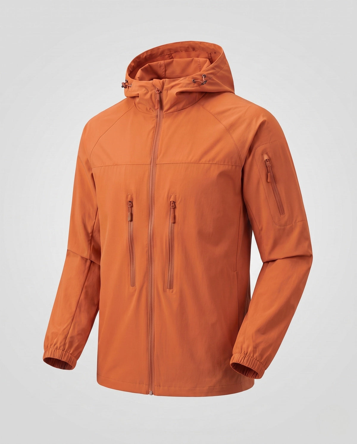 Unisex nan functional travel and trekking jacket with hood, breathable lightweight material and concealed zip pockets All Fashion - product shot