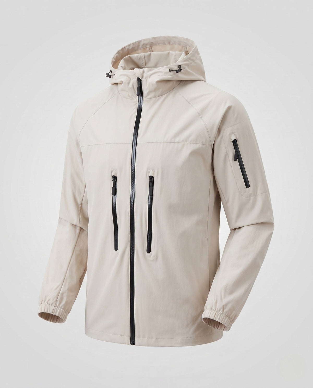 Unisex nan functional travel and trekking jacket with hood, breathable lightweight material and concealed zip pockets All Fashion - product shot