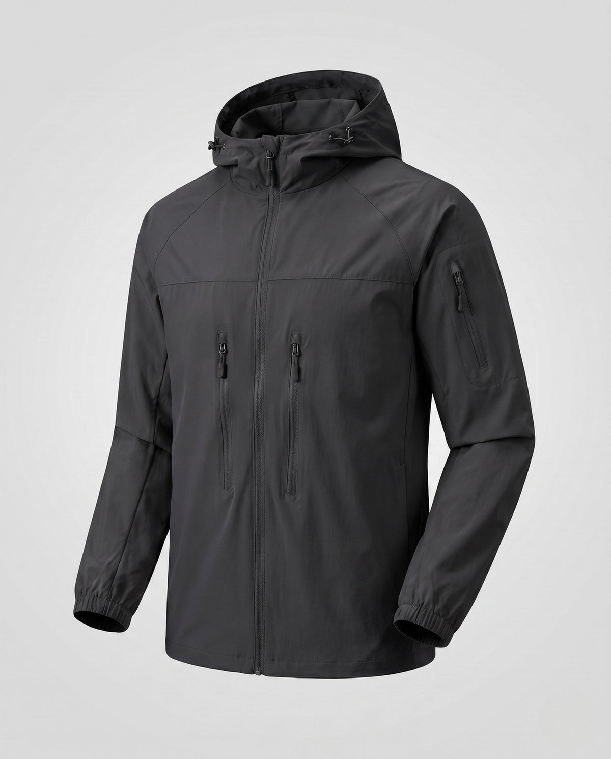 Unisex nan functional travel and trekking jacket with hood, breathable lightweight material and concealed zip pockets All Fashion - product shot