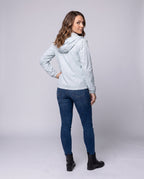 Unisex nan lightweight hooded outdoor jacket with water-repellent DWR coating and adjustable hem All Fashion - back view