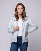 Unisex nan lightweight hooded outdoor jacket with water-repellent DWR coating and adjustable hem All Fashion - upper body view