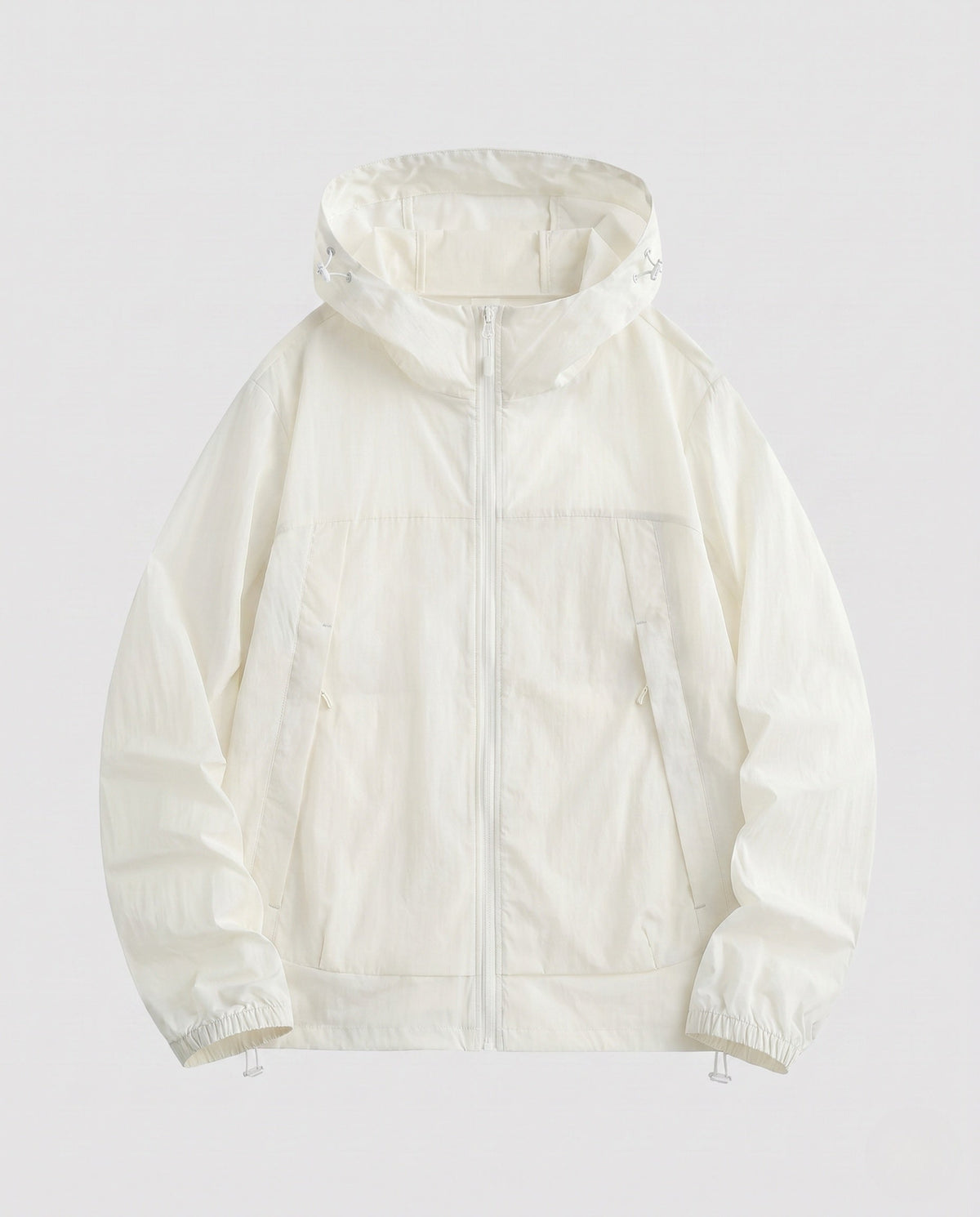 Unisex nan lightweight hooded outdoor jacket with water-repellent DWR coating and adjustable hem All Fashion - product shot