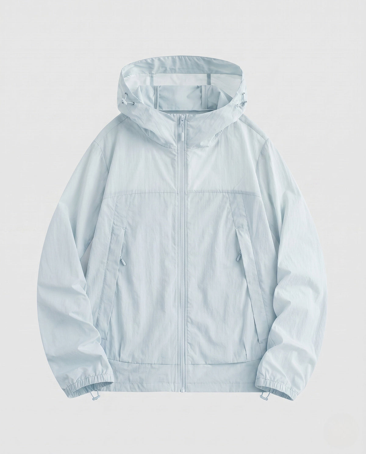 Unisex nan lightweight hooded outdoor jacket with water-repellent DWR coating and adjustable hem All Fashion - product shot