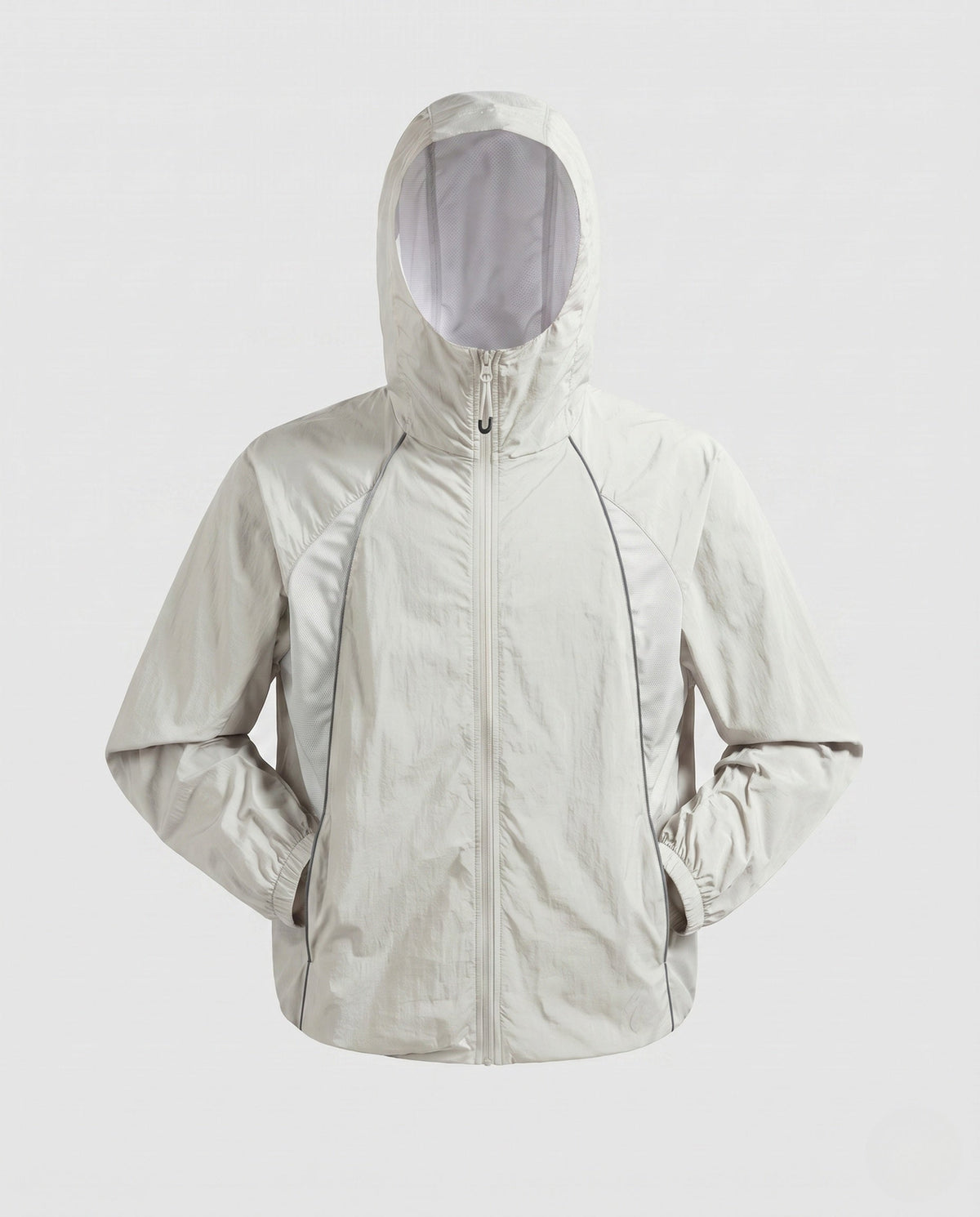 Unisex nan lightweight running and wind jacket with hood, breathable mesh inserts and packing function All Fashion - product shot