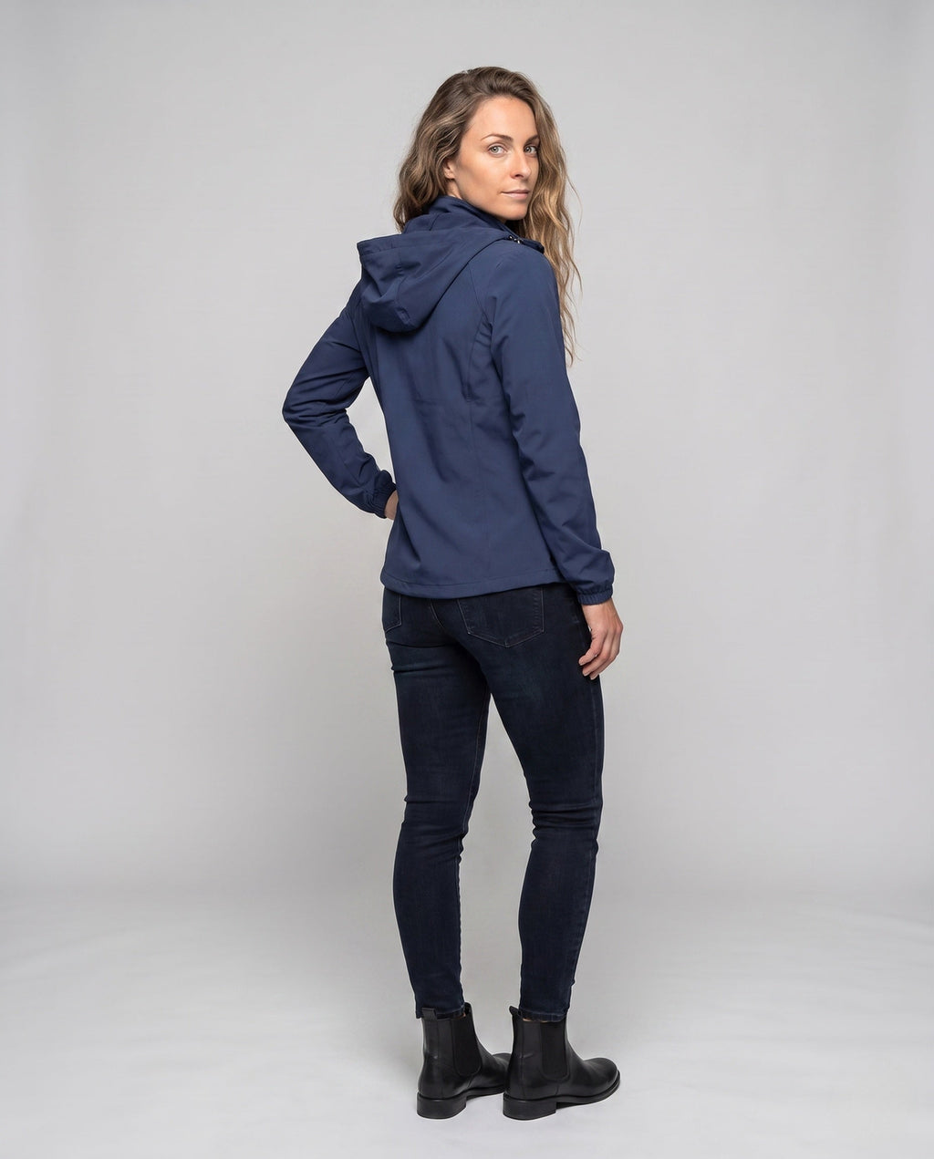 Unisex nan lightweight sun protection softshell jacket with hood, cooling functional fiber, and zippered pockets All Fashion - back view