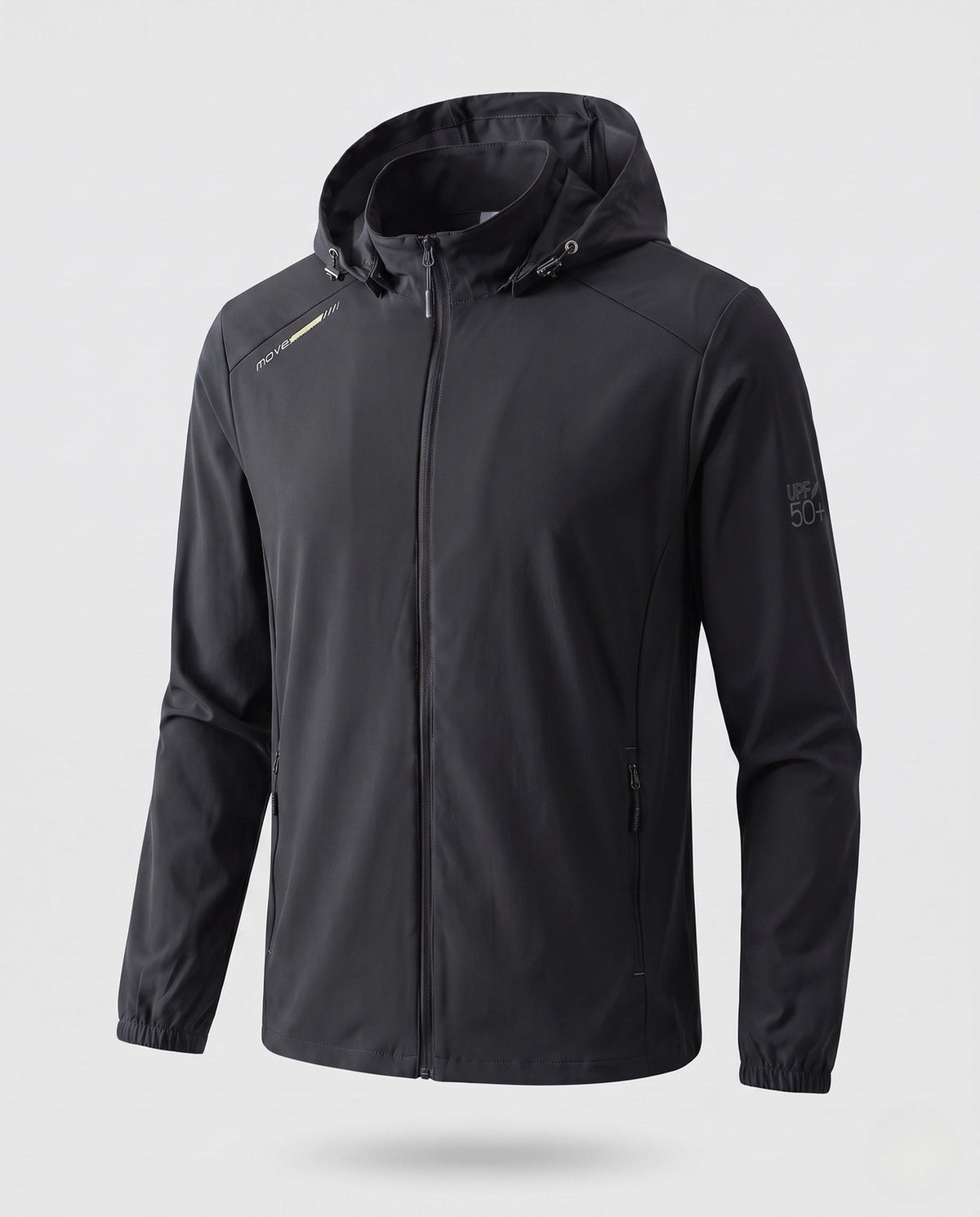 Unisex nan lightweight sun protection softshell jacket with hood, cooling functional fiber, and zippered pockets All Fashion - product shot
