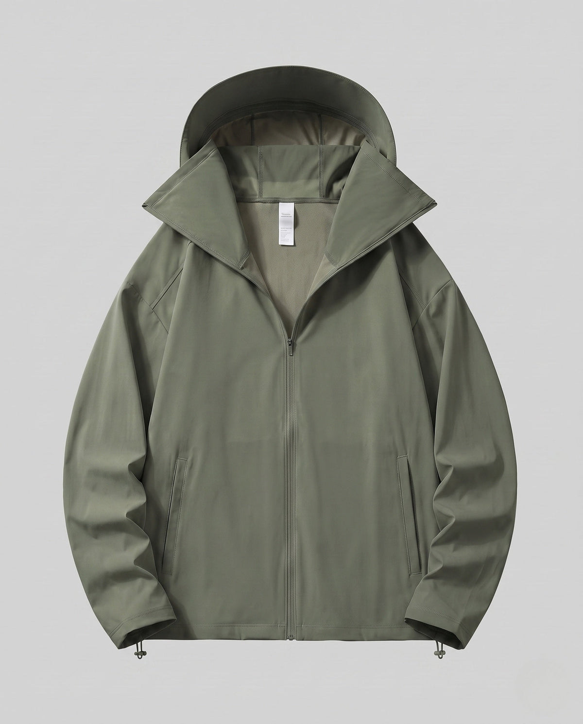 Unisex nan lightweight water-repellent hooded jacket with breathable softshell and concealed zipper All Fashion - product shot