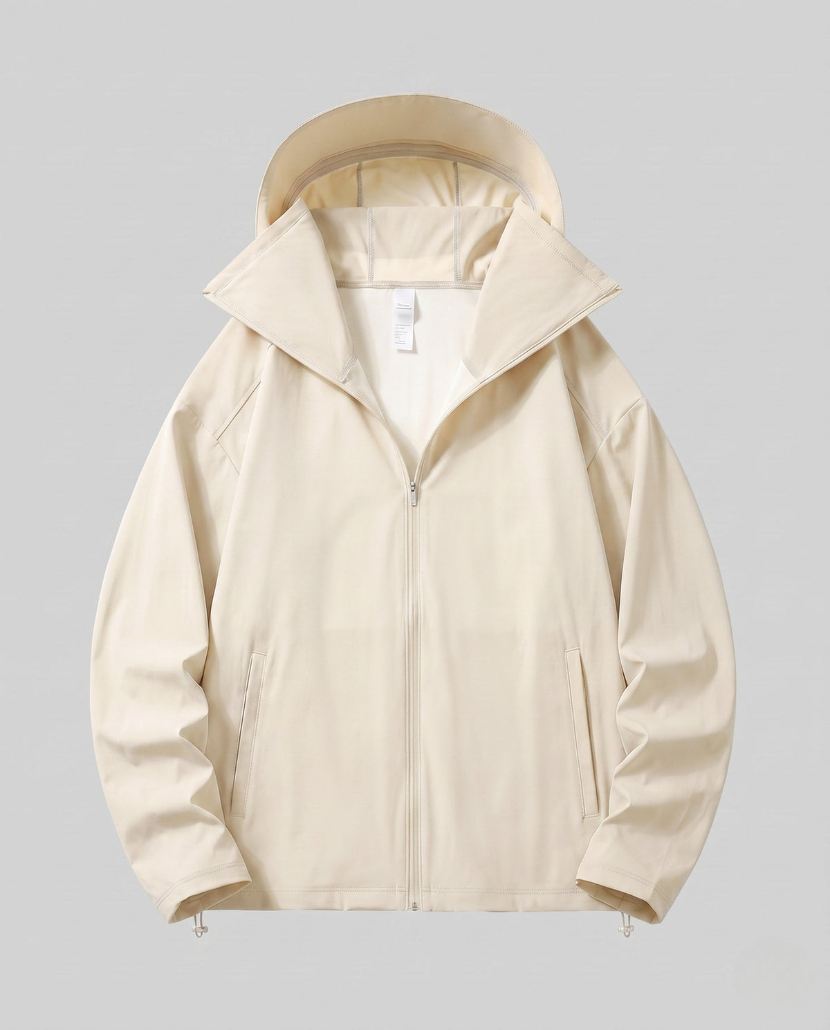 Unisex nan lightweight water-repellent hooded jacket with breathable softshell and concealed zipper All Fashion - product shot