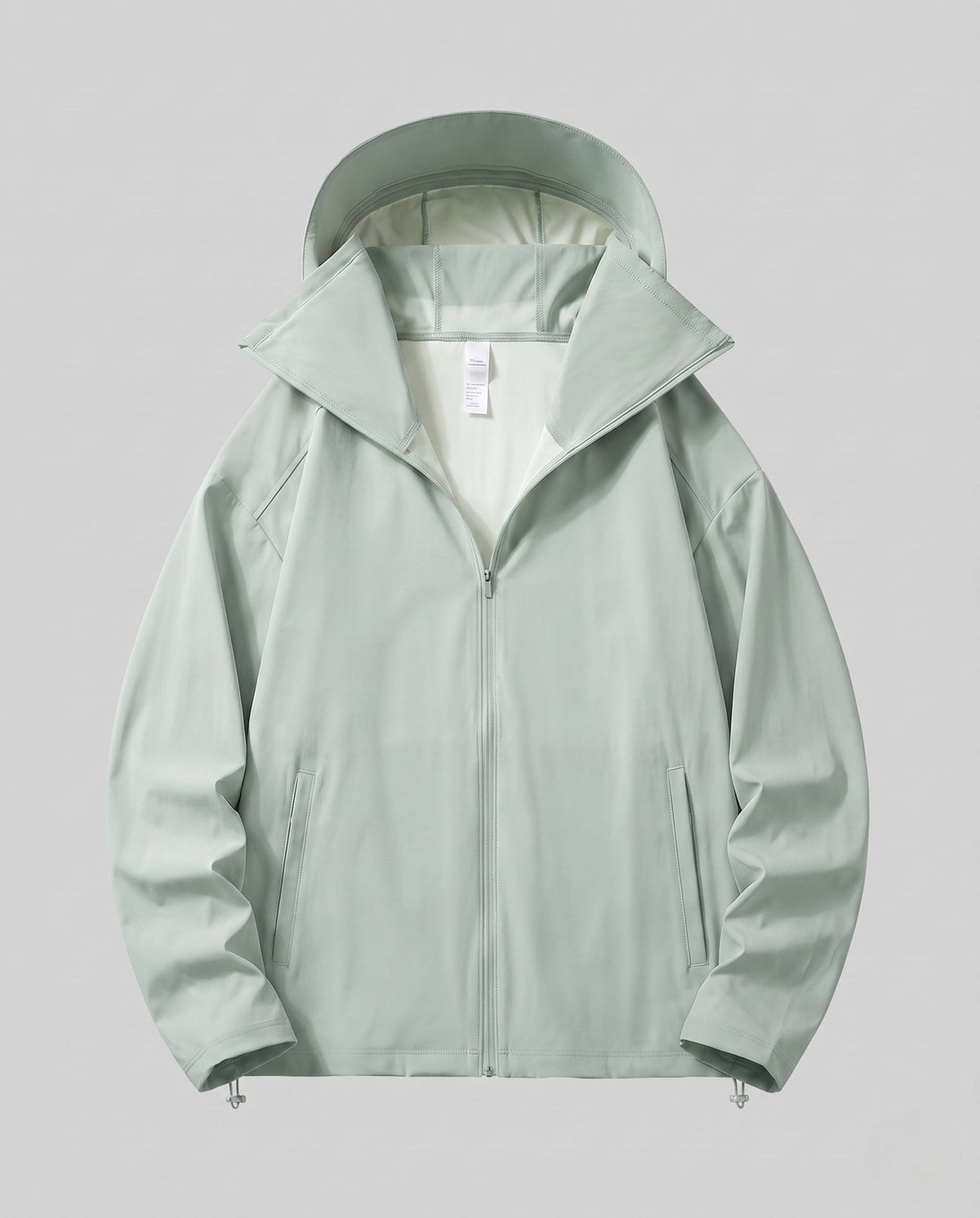 Unisex nan lightweight water-repellent hooded jacket with breathable softshell and concealed zipper All Fashion - product shot