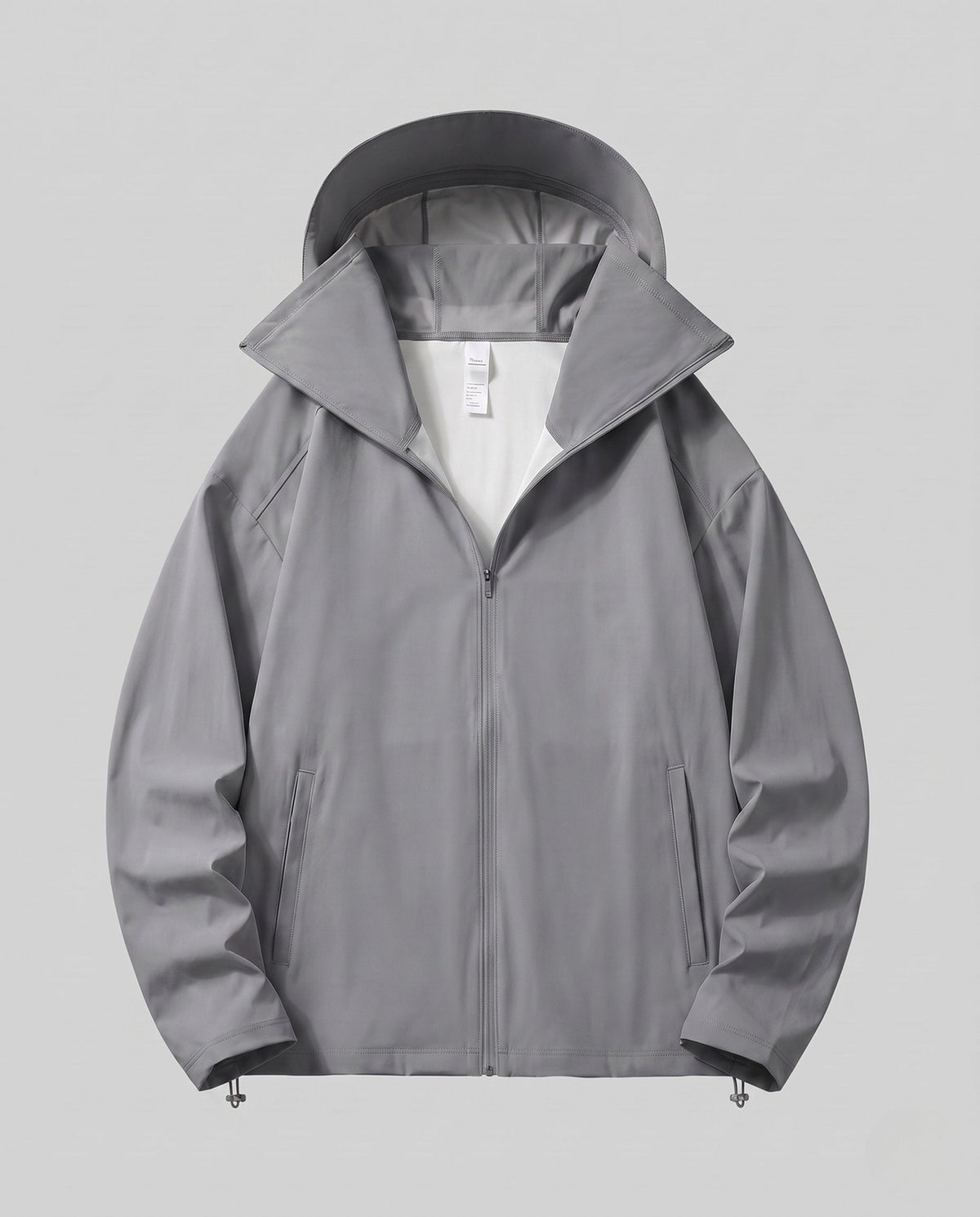 Unisex nan lightweight water-repellent hooded jacket with breathable softshell and concealed zipper All Fashion - product shot