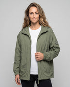 Unisex nan lightweight windproof hooded jacket in oversized cut with adjustable hem All Fashion - upper body view