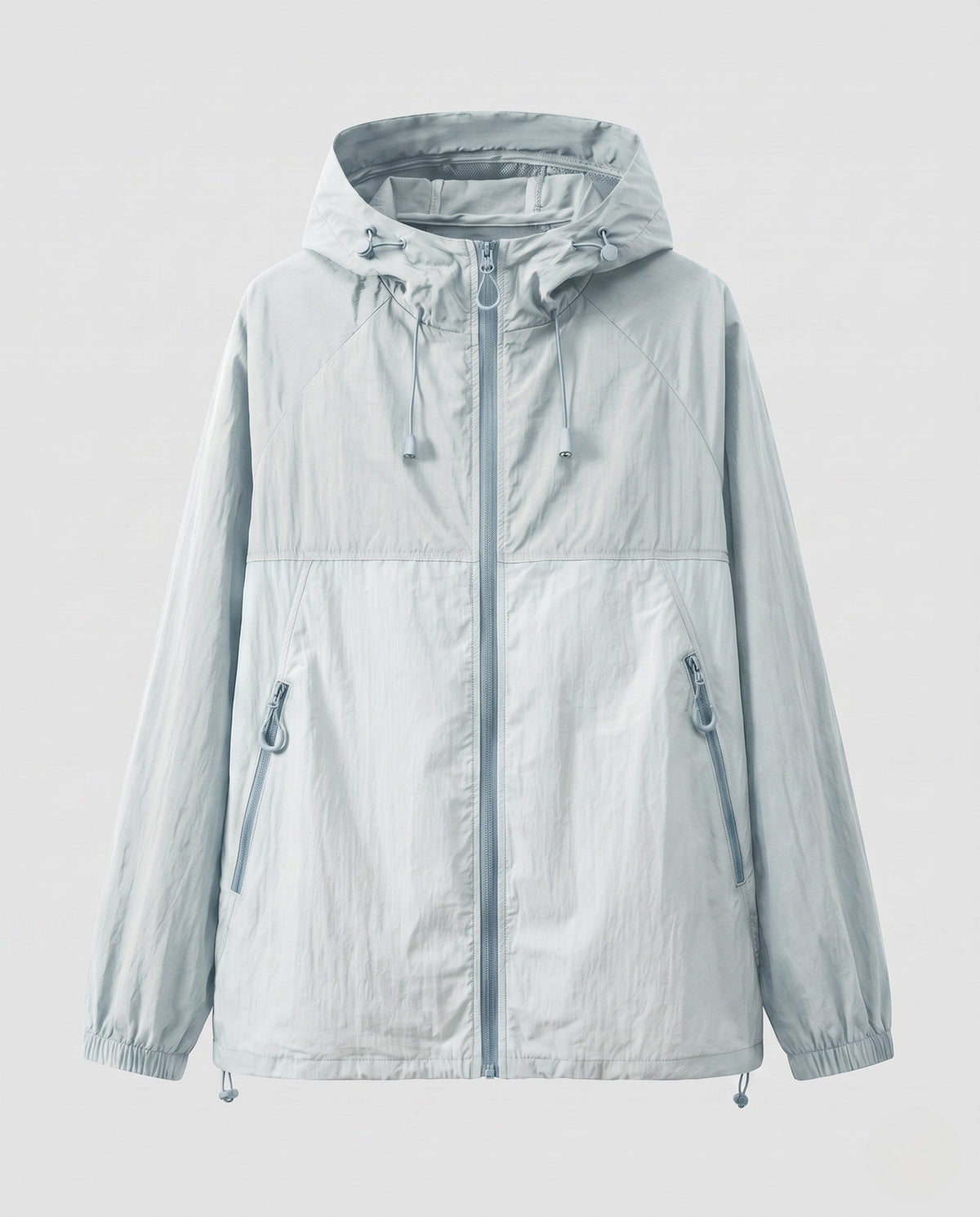 Unisex nan lightweight windbreaker with hood, water-repellent polyester-nylon blend and adjustable hem All Fashion - product shot