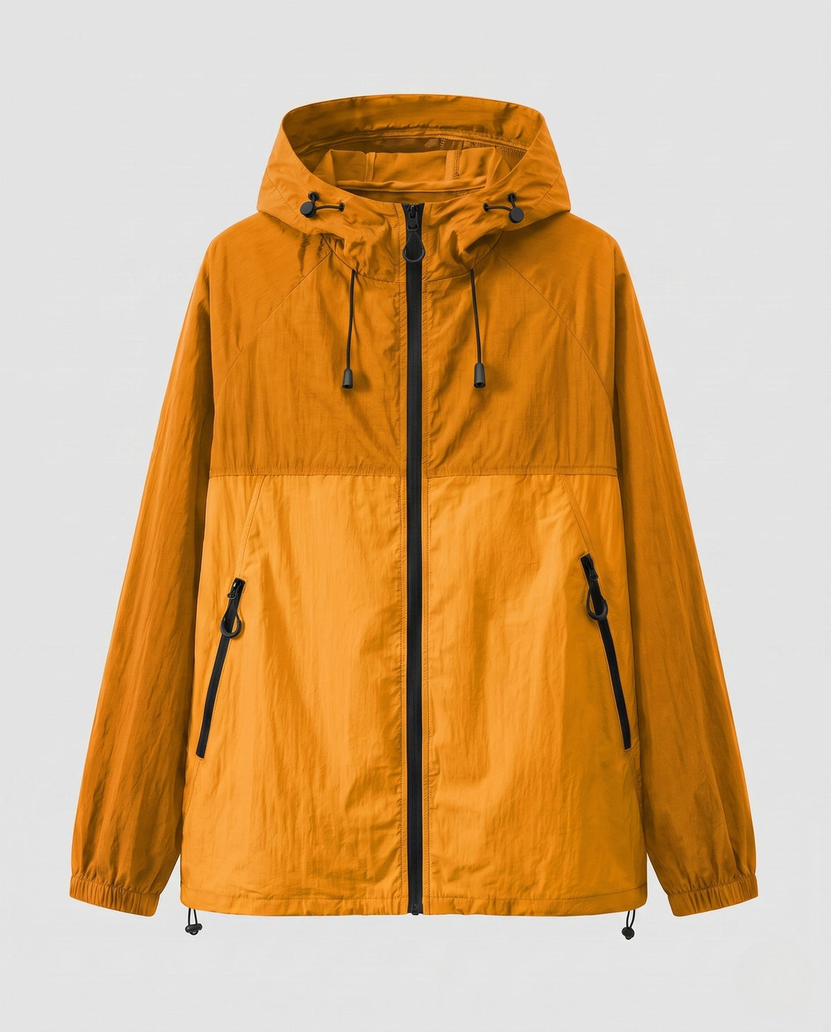 Unisex nan lightweight windbreaker with hood, water-repellent polyester-nylon blend and adjustable hem All Fashion - product shot