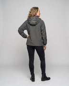 Unisex nan technical packable hooded windbreaker with 2-way zipper, ventilation inserts and adjustable hem All Fashion - back view
