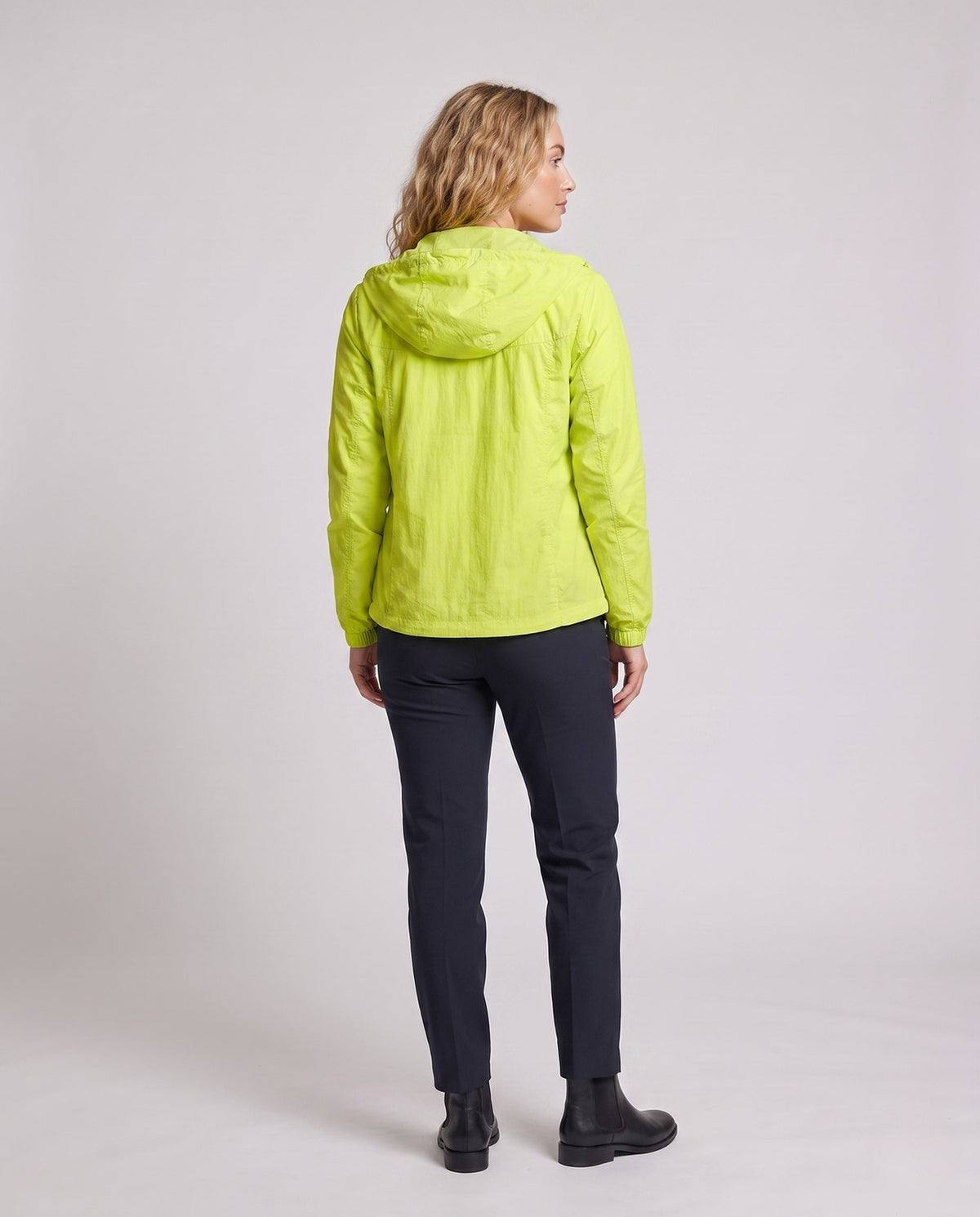 Unisex nan ultralight breathable windbreaker with hood and zipper All Fashion - back view