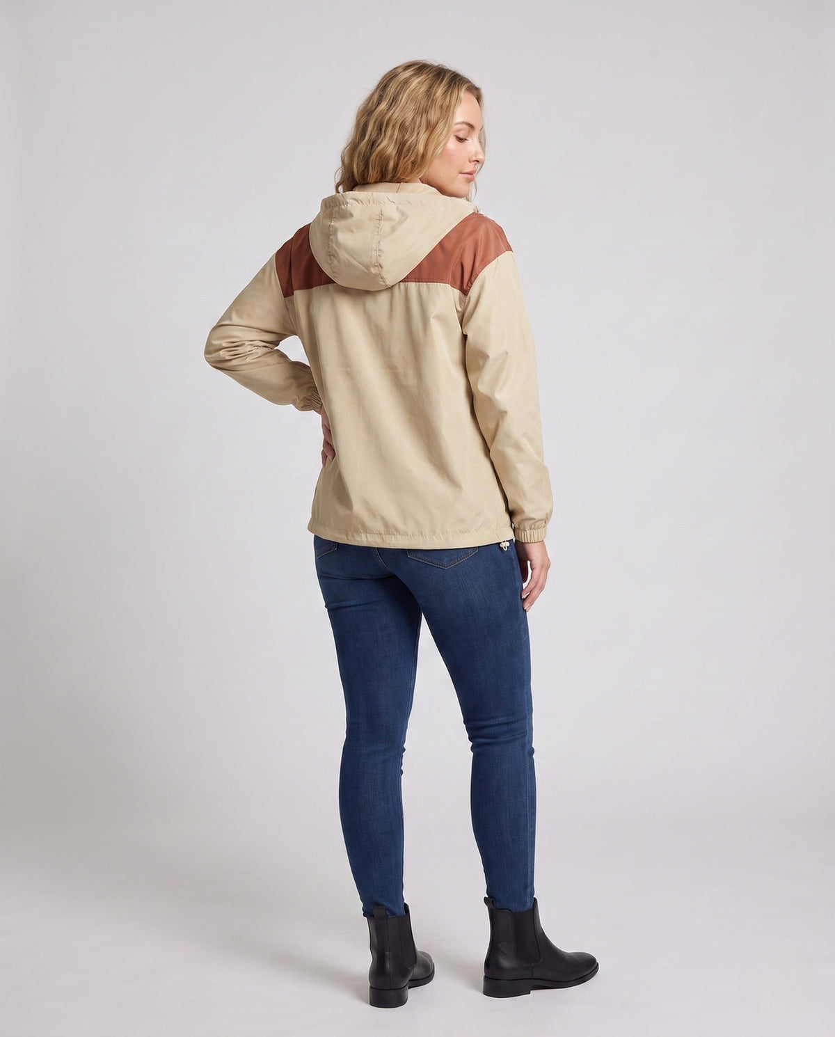 Unisex nan ultralight hooded sun protection jacket with cooling Ice-Feel technology and elastic stretch All Fashion - back view