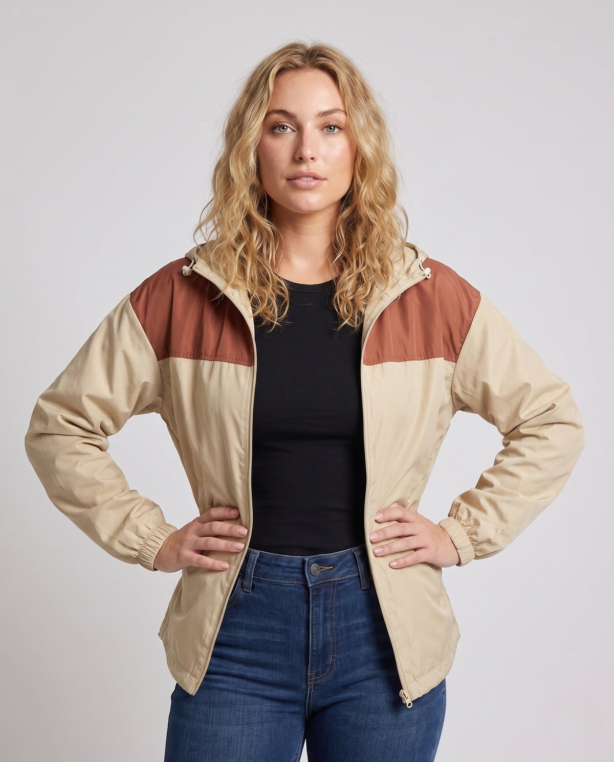 Unisex nan ultralight hooded sun protection jacket with cooling Ice-Feel technology and elastic stretch All Fashion - upper body view