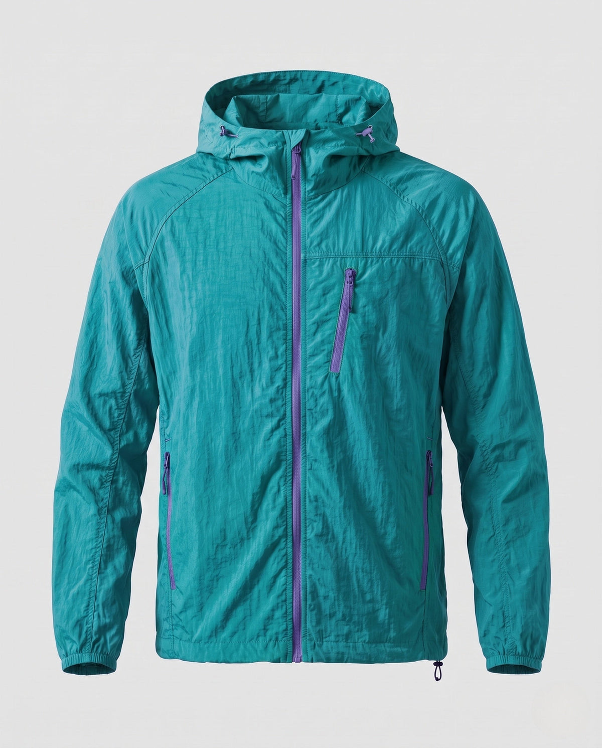 Unisex nan ultralight hoodie jacket with pack function, wind and water-repellent DWR coating and zippered pockets All Fashion - product shot