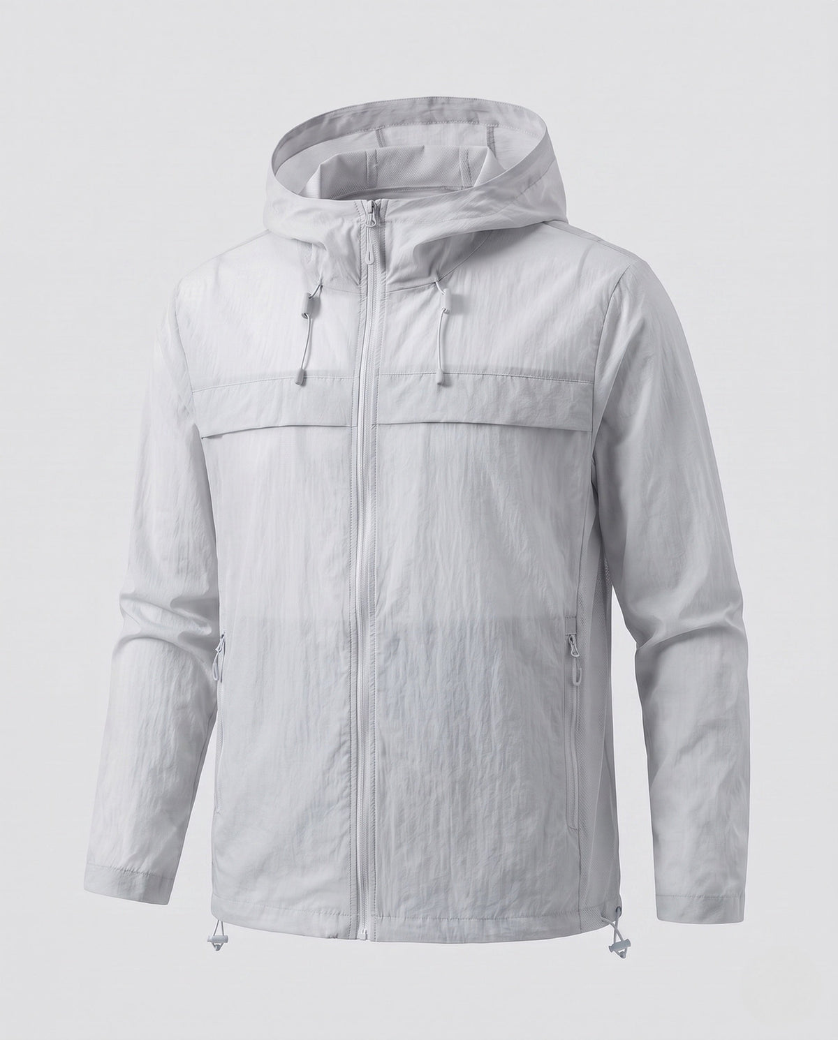 Unisex nan ultra-light summer hoodie jacket with mesh lining, ventilation zones, and pack function All Fashion - product shot