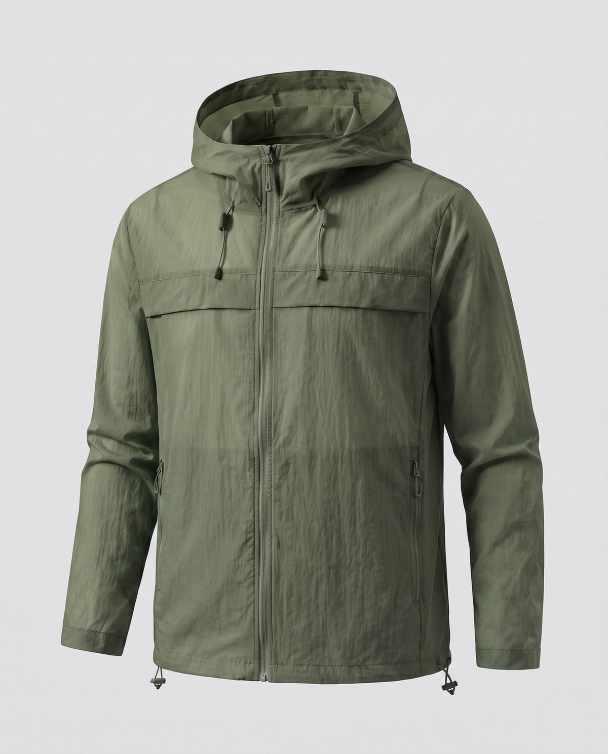 Unisex nan ultra-light summer hoodie jacket with mesh lining, ventilation zones, and pack function All Fashion - product shot