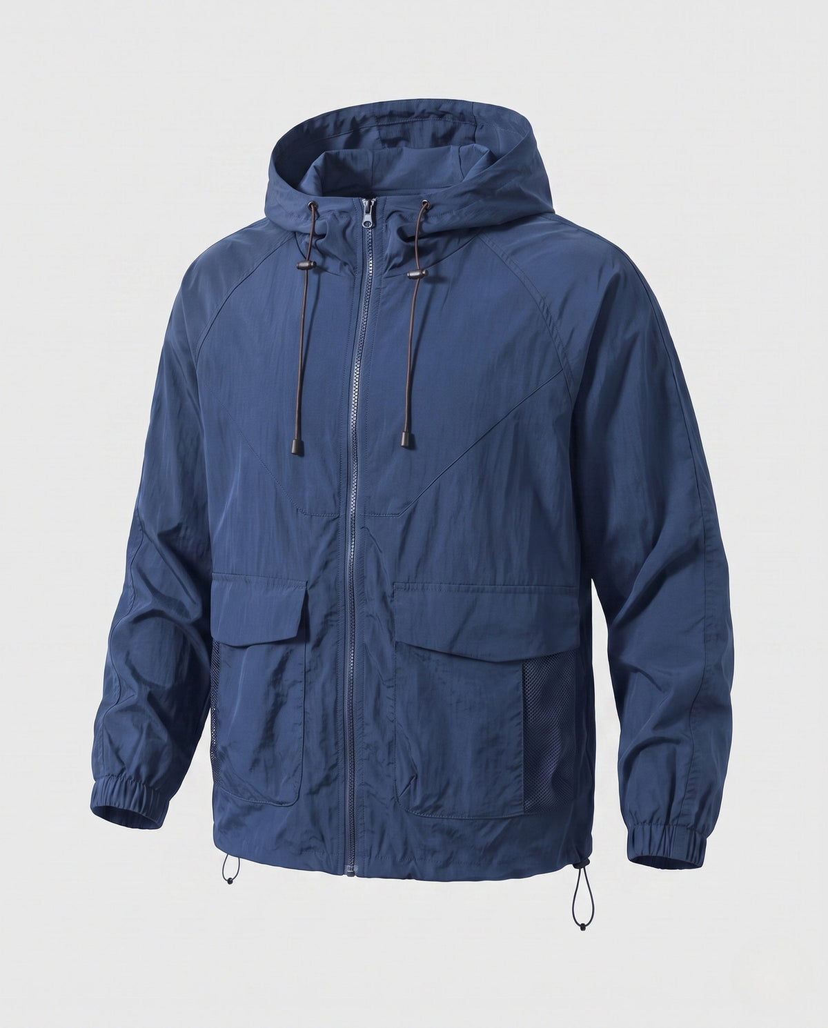Unisex nan ultra-light windbreaker with adjustable hood, large cargo pockets, and breathable mesh inserts All Fashion - product shot