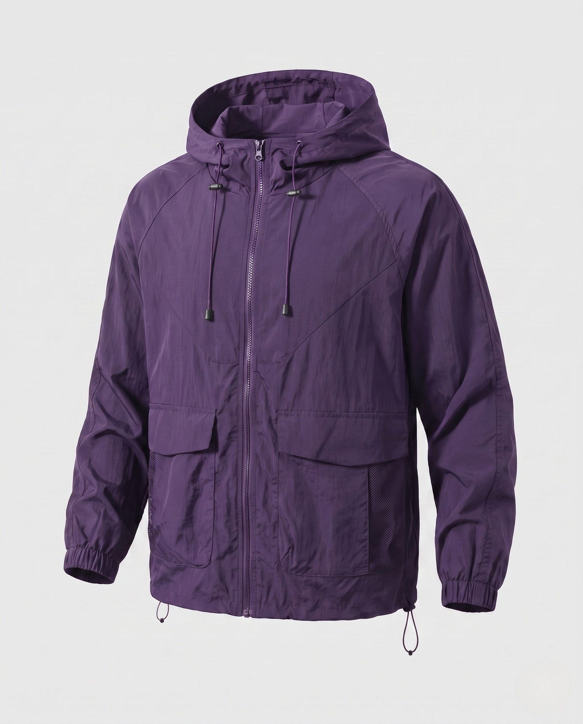 Unisex nan ultra-light windbreaker with adjustable hood, large cargo pockets, and breathable mesh inserts All Fashion - product shot