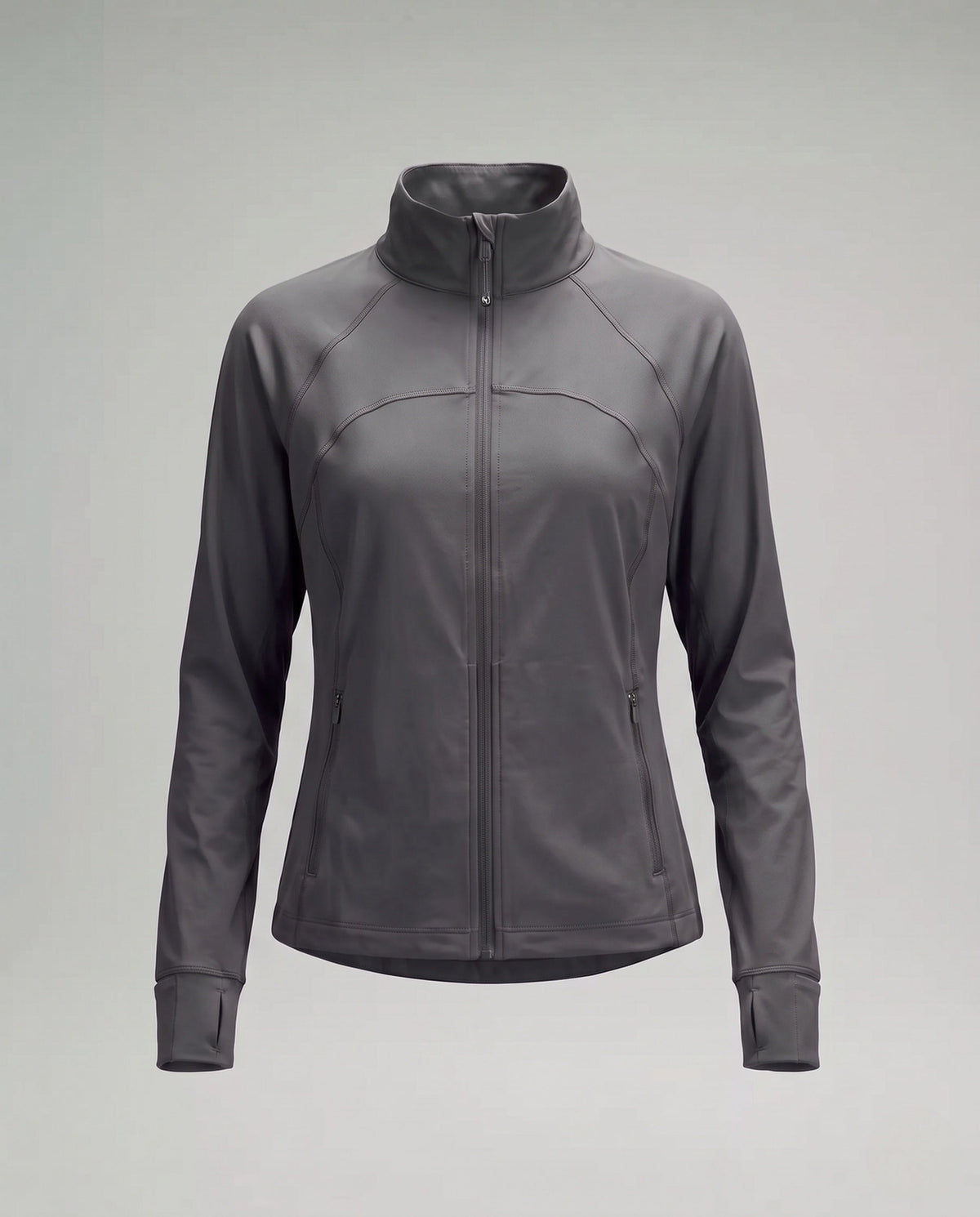 Women's nano lightweight breathable running jacket with stand-up collar and zip pockets All Fashion - product shot