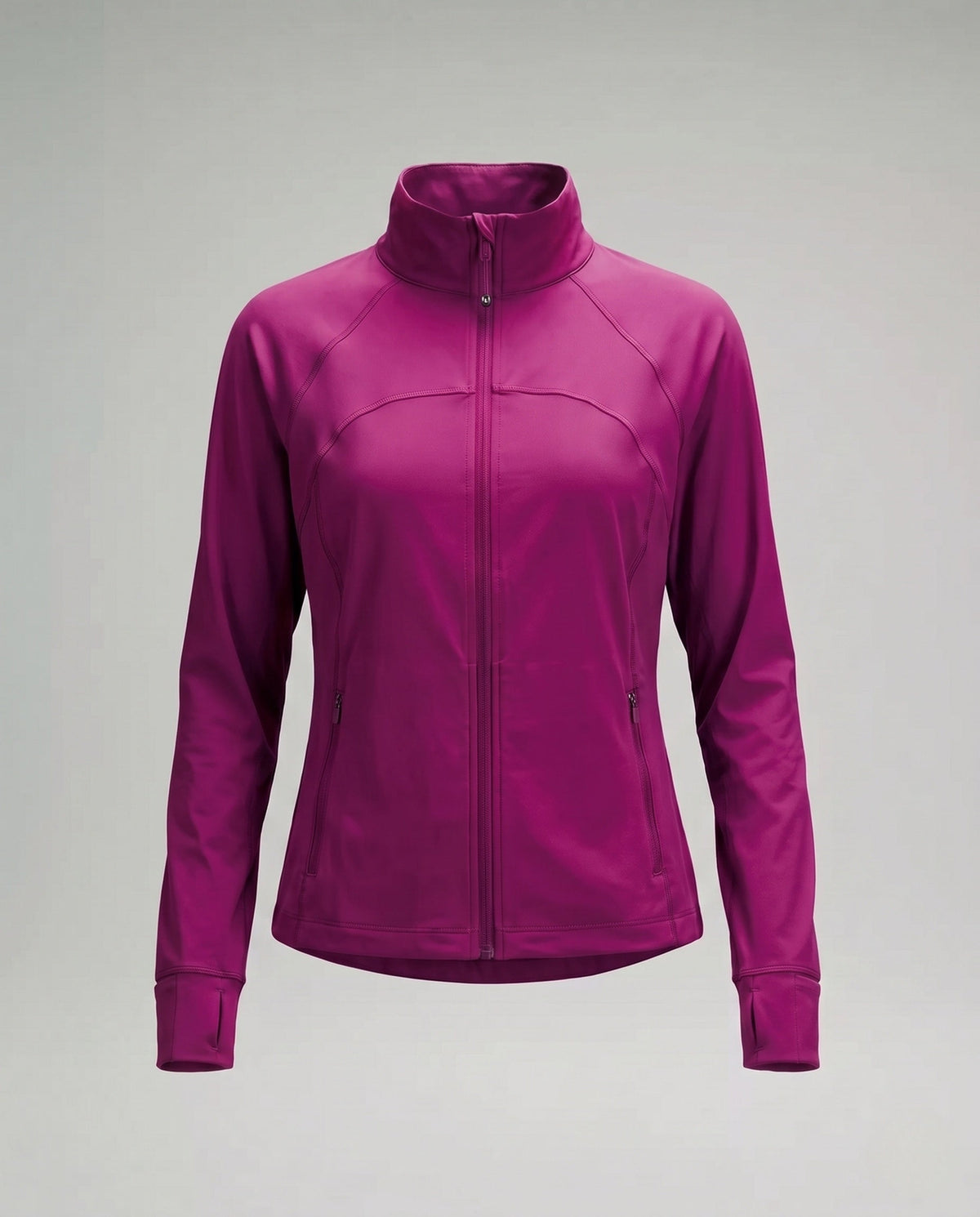 Women's nano lightweight breathable running jacket with stand-up collar and zip pockets All Fashion - product shot