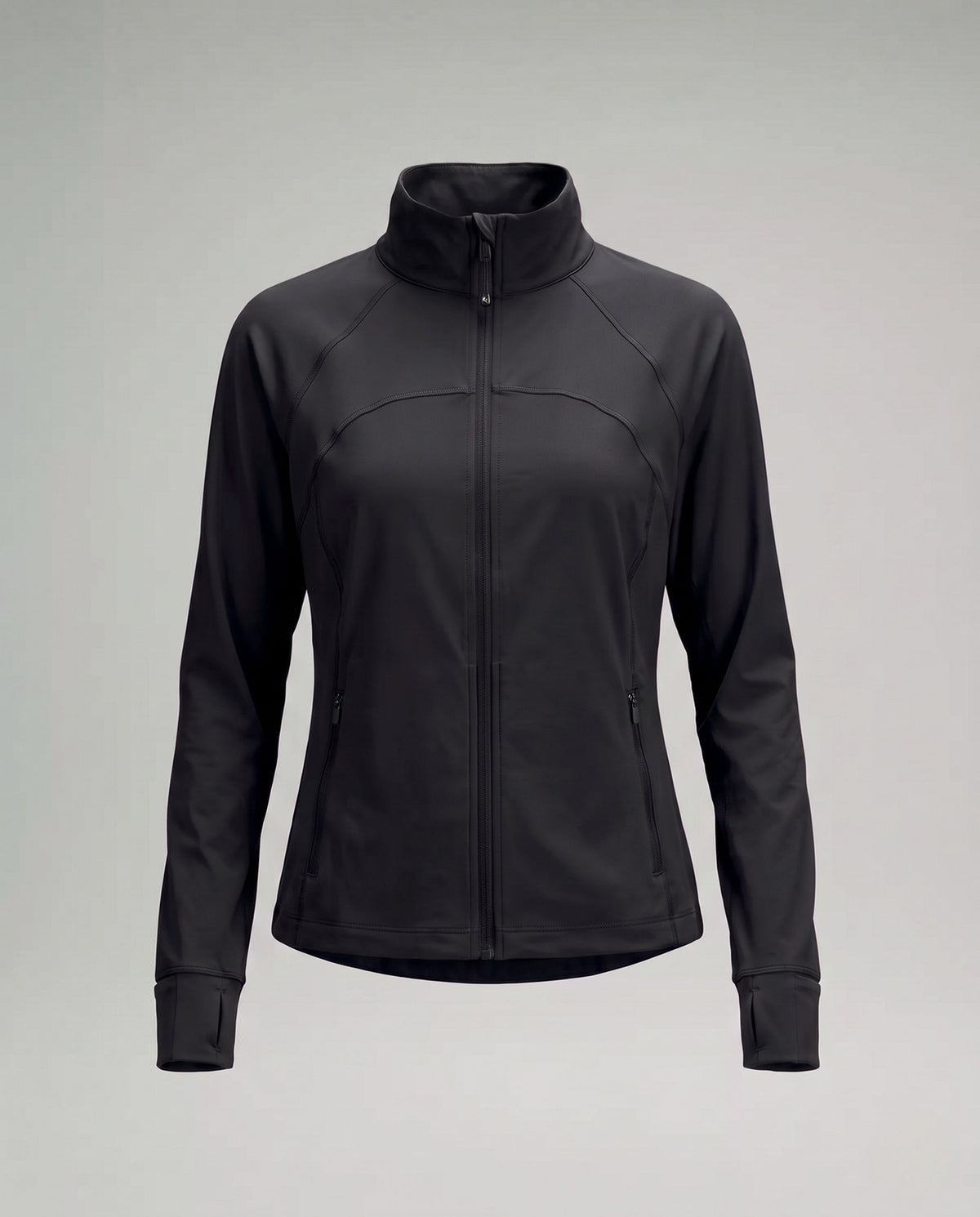 Women's nano lightweight breathable running jacket with stand-up collar and zip pockets All Fashion - product shot