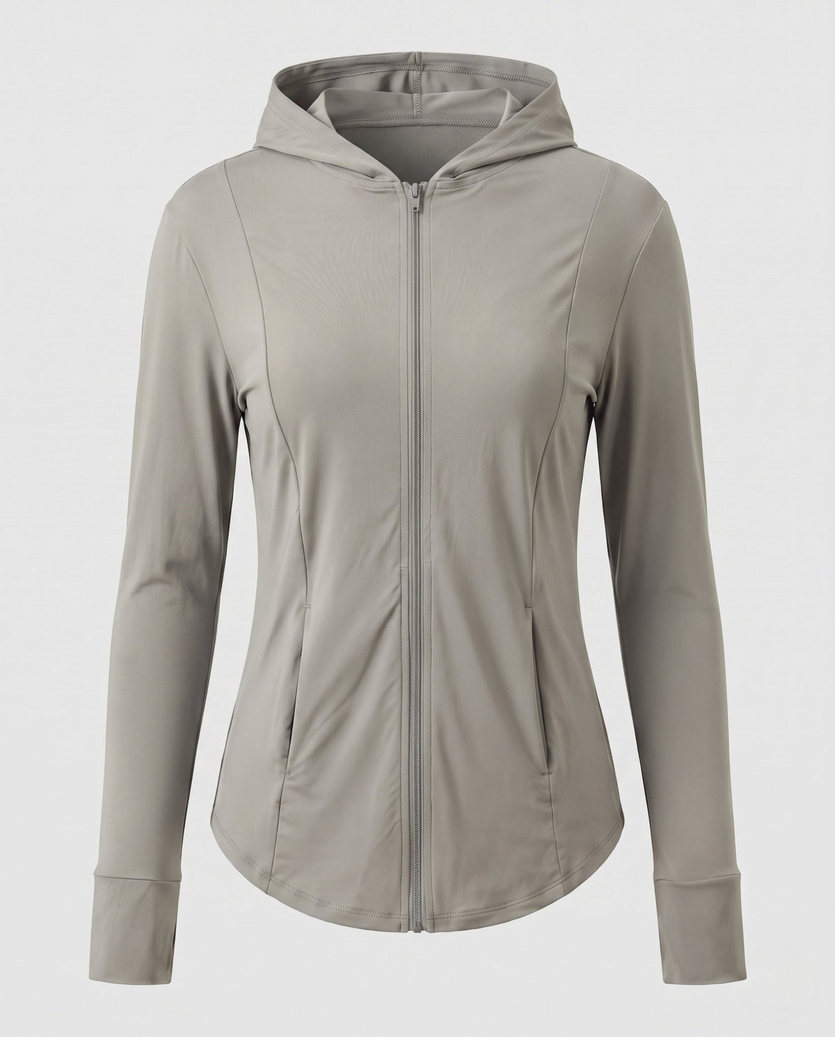 Women's lightweight breathable training jacket with hood and elastic cut All Fashion - product shot