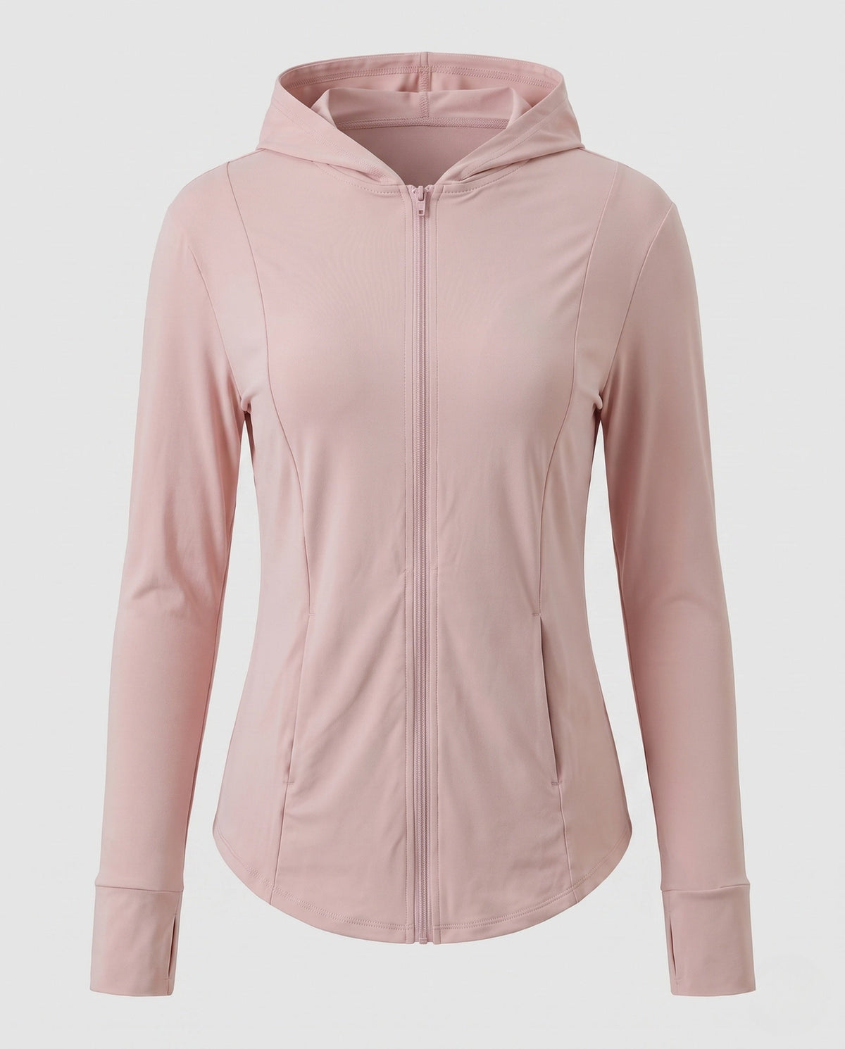 Women's lightweight breathable training jacket with hood and elastic cut All Fashion - product shot