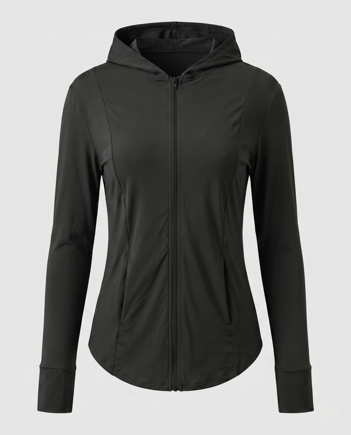 Women's lightweight breathable training jacket with hood and elastic cut All Fashion - product shot