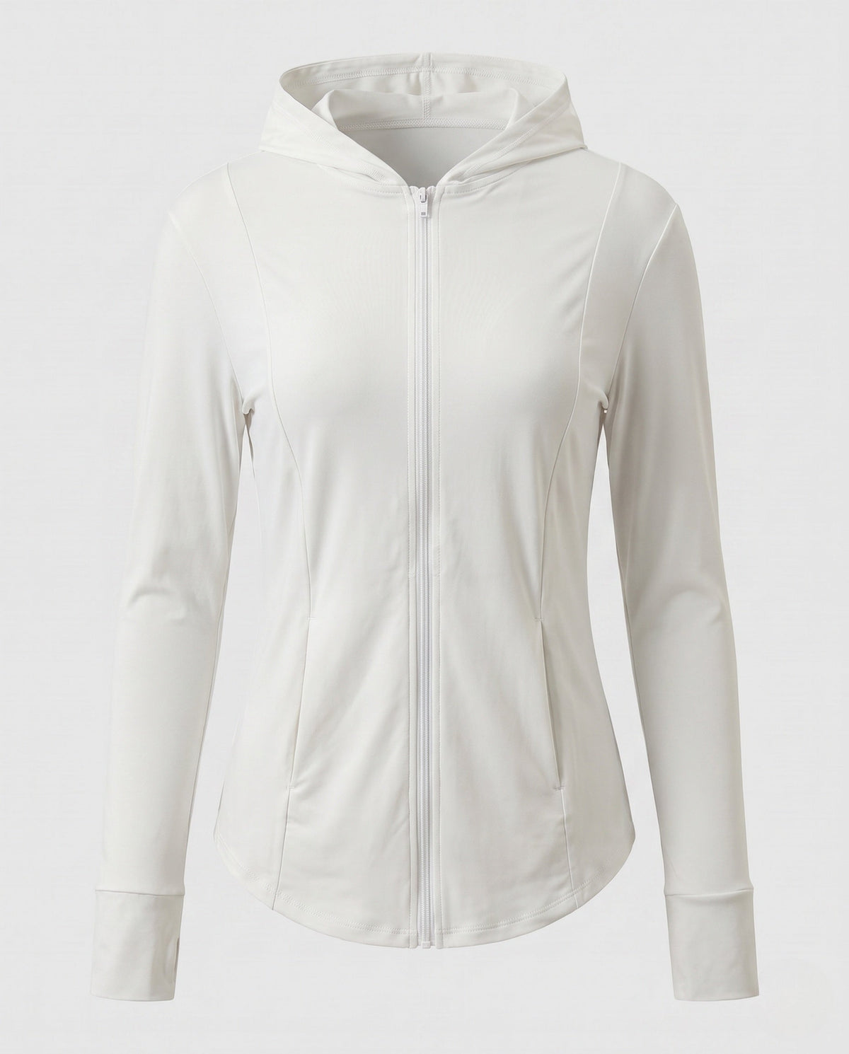 Women's lightweight breathable training jacket with hood and elastic cut All Fashion - product shot