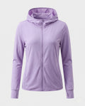 Women's lightweight functional hooded jacket with honeycomb structure, mesh inner lining, side zipper pockets, and thumb holes All Fashion - product shot