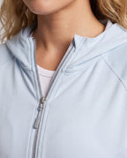 Women's nan ultra-light sun protection hoodie with zipper, breathable mesh inserts and thumbholes All Fashion - detail close-up