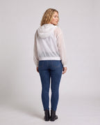 Women's ultra-light transparent hooded jacket with zipper All Fashion - back view