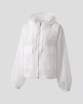 Women's ultra-light transparent hooded jacket with zipper All Fashion - product shot