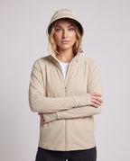 Unisex nan UV protection hoodie jacket with removable visor and breathable cooling fabric All Fashion - upper body view