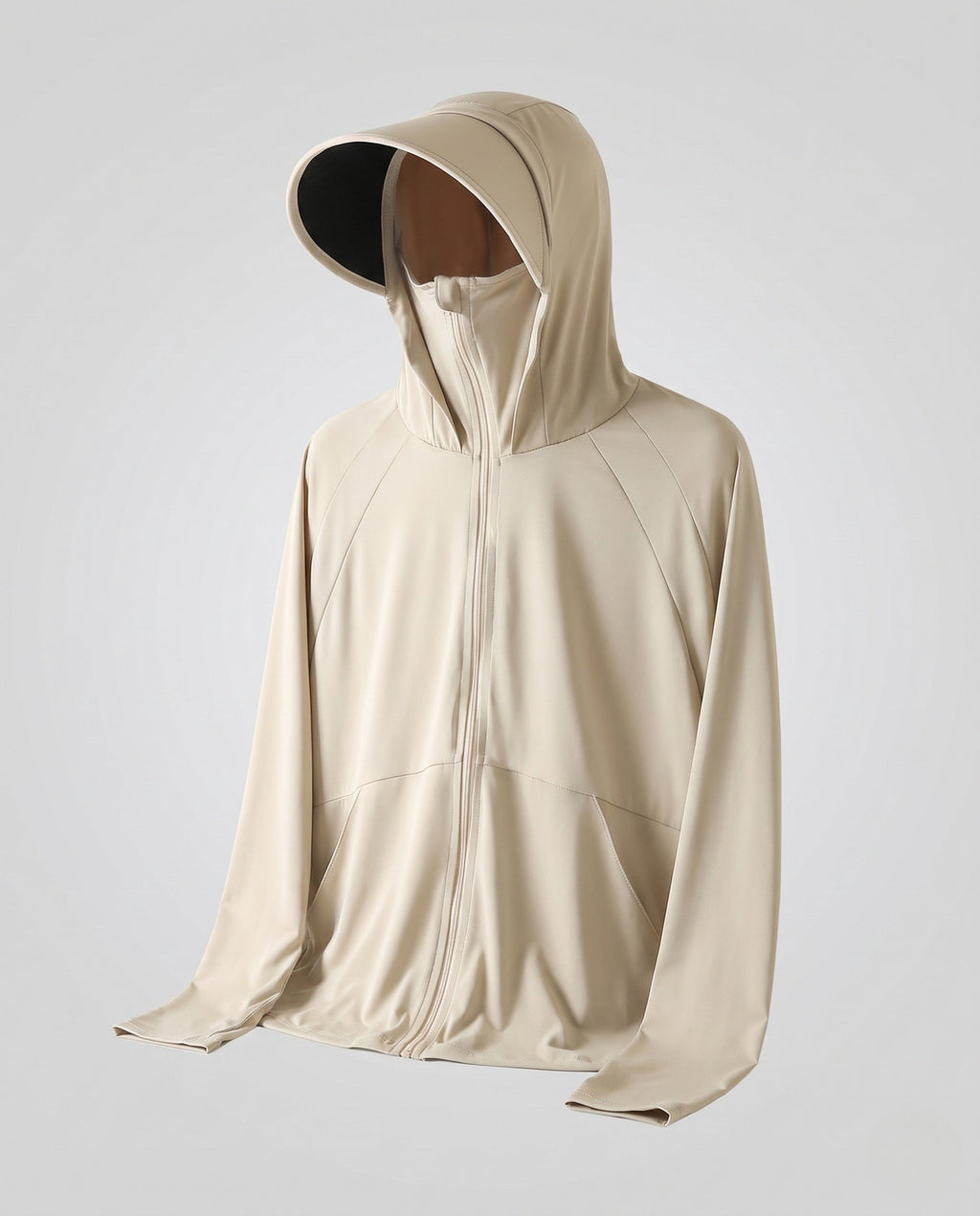 Unisex nan UV protection hoodie jacket with removable visor and breathable cooling fabric All Fashion - product shot