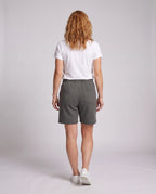 Women comfortable Relaxed-Fit Shorts with adjustable waistband - back view