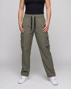 Women's Casual Cargo Pants with Practical Pockets - lower body view