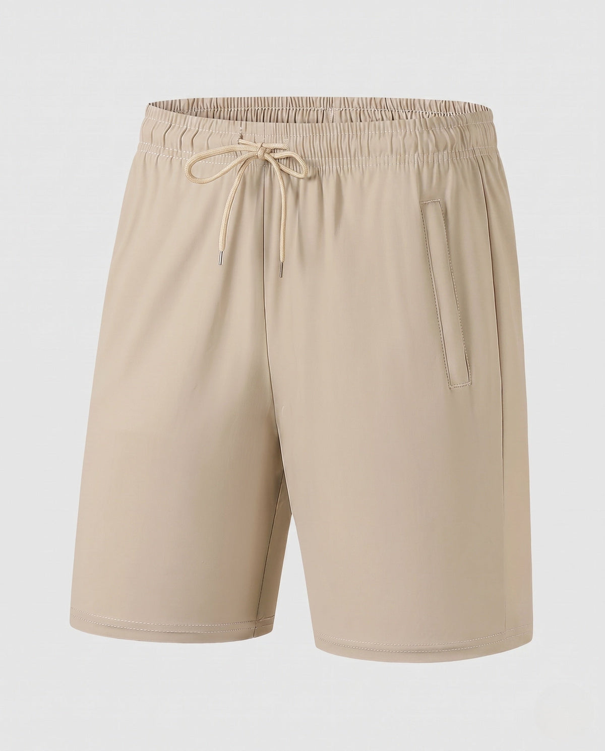 Women's sporty shorts with elastic waistband and practical pockets - product shot