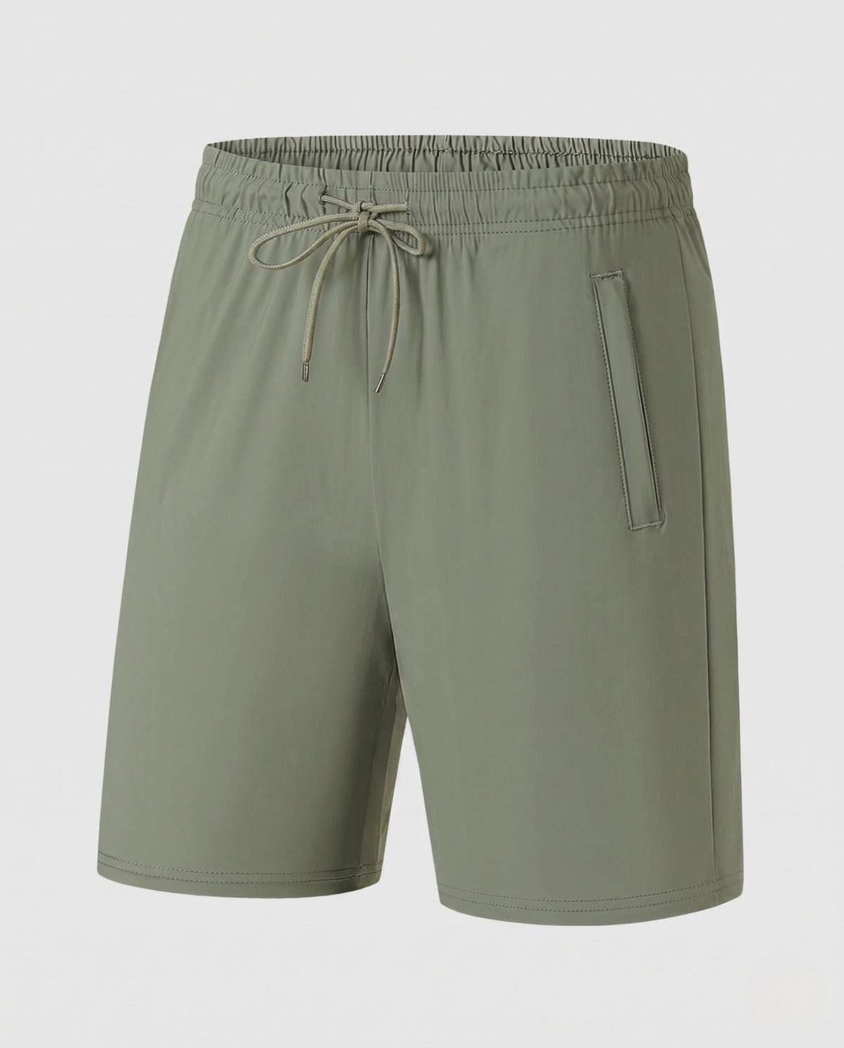 Women's sporty shorts with elastic waistband and practical pockets - product shot