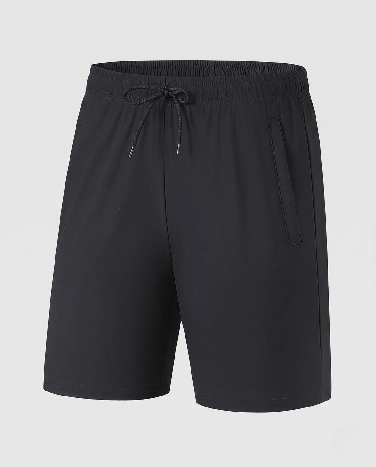 Women's sporty shorts with elastic waistband and practical pockets - product shot